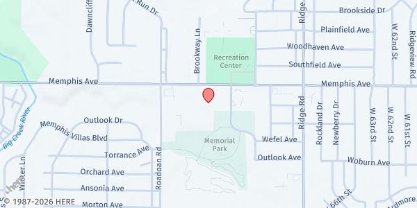 Map showing St. Elias Melkite Church at 8023 Memphis Ave, Cleveland, OH