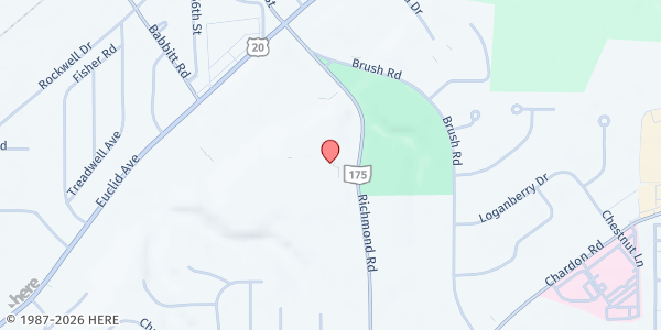 Map showing St. John of the Cross Pantry at 140 Richmond Rd, Cleveland, OH