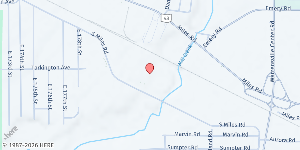 Map showing The Word Church at 18903 S Miles Rd, Cleveland, OH