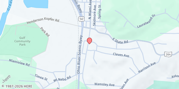 Map showing TRAM - Three Rivers Area Ministry at 112 South Miami Ave, Cleves, OH