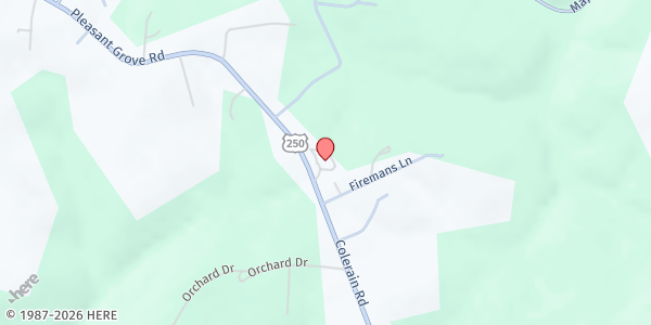 Map showing St. Frances Cabrini Community Food Pantry at 72581 Colerain Rd., Colerain, OH