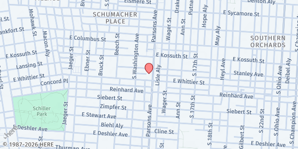 Map showing All Peoples Fresh Market at 945 Parson Ave., Columbus, OH