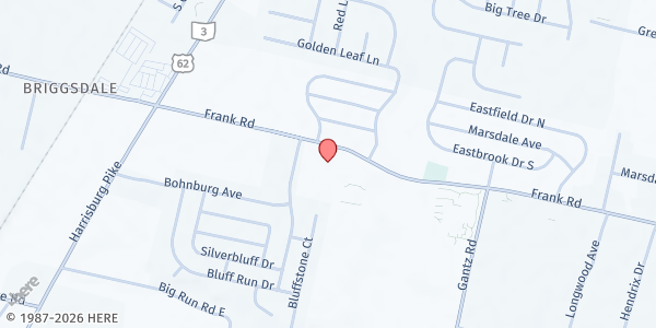 Map showing Central Baptist Church Produce Market at 1955 Frank Rd, Columbus, OH