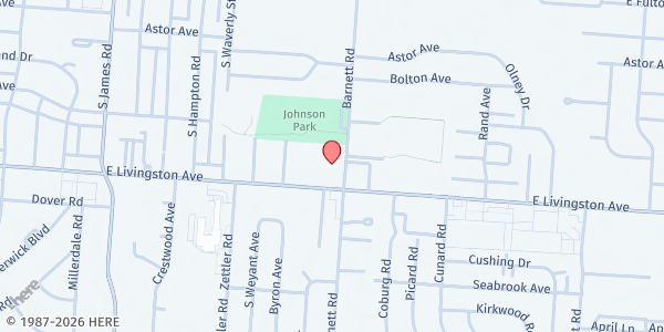 Map showing Christ Memorial at 1223 Barnett Rd, Columbus, OH