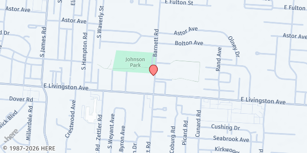 Map showing Christ Memorial Food Pantry - Barnett Road at 1223 BARNETT RD, COLUMBUS, OH