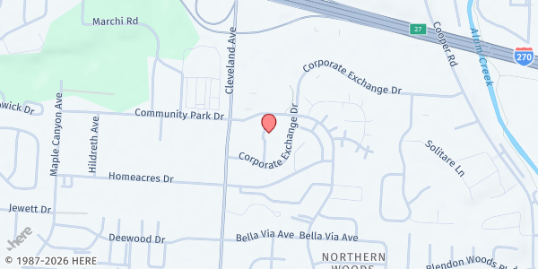 Map showing Church of Pentecost - Produce Market at 6200 CLEVELAND AVE, COLUMBUS, OH