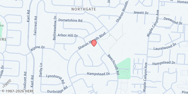 Map showing Emerging Autism Solutions Produce Market at 6176 Sharon Woods Blvd., Columbus, OH