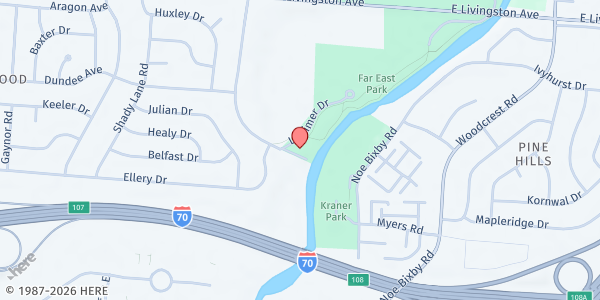 Map showing Far East Community Center at 1826 Lattimer Drive, Columbus, OH