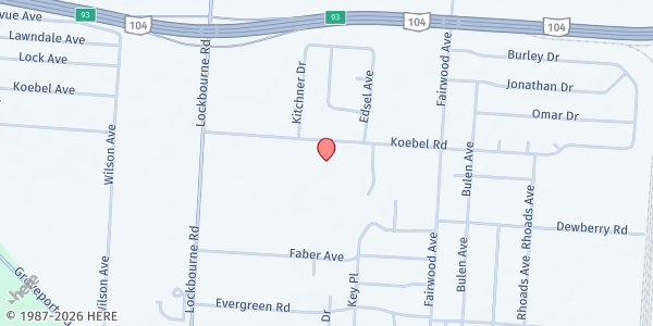 Map showing Genesis of Good Samaritans - Produce Market at 1265 Koebel Rd, Columbus, OH