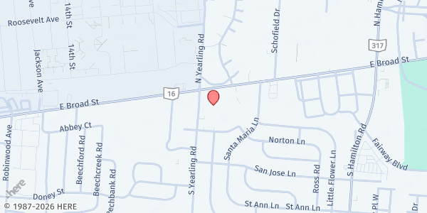 Map showing Holy Spirit Catholic Church - Produce Market at 4383 E BROAD ST, COLUMBUS, OH