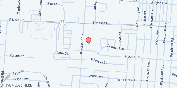 Map showing Judah Christian Community Produce Market at 972 Beechwood Rd, Columbus, OH