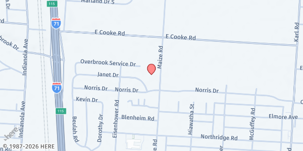 Map showing Maize Market at 3901 MAIZE RD, COLUMBUS, OH