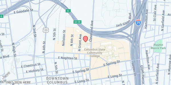 Map showing Mid-Ohio Market at Columbus State at 400 Grove St, Columbus, OH