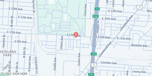 Map showing NNEMAP at 677 E 11th Ave, Columbus, OH