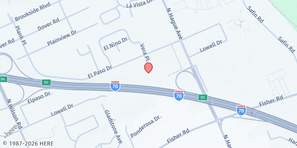 Map showing Pantry at 1001 VERA PL, COLUMBUS, OH