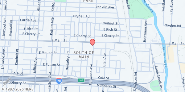 Map showing Pantry at 1725 E MAIN ST, COLUMBUS, OH