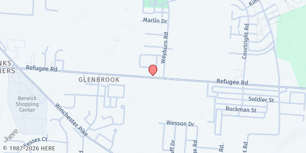 Map showing Pantry at 3480 REFUGEE RD, COLUMBUS, OH