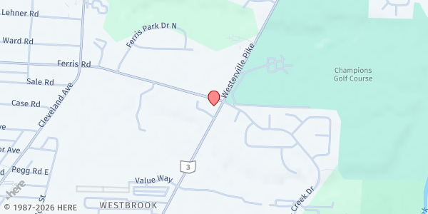 Map showing Pantry at 3833 WESTERVILLE RD, COLUMBUS, OH