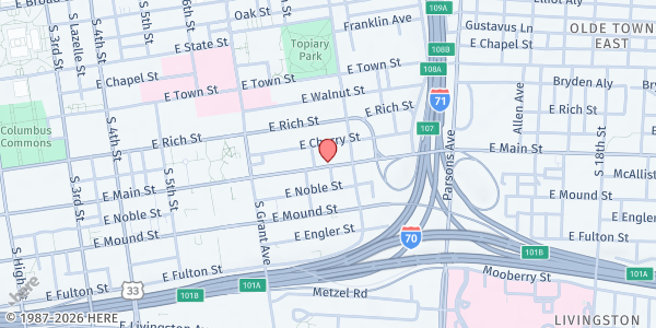 Map showing Pantry at 428 E MAIN ST, COLUMBUS, OH