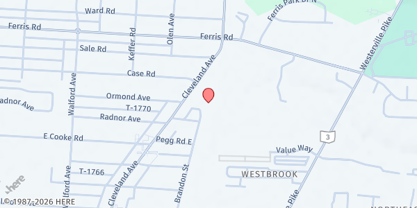 Map showing Produce Market - Cleveland Ave at 3820 Cleveland Ave, Columbus, OH