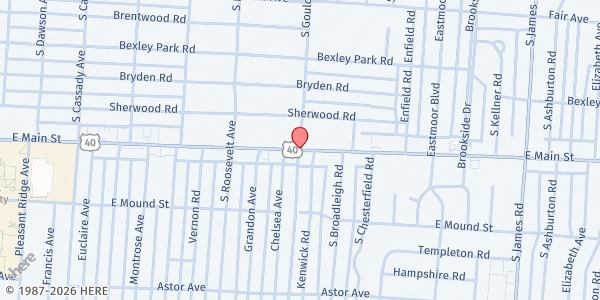Map showing Remington Road Parking Lot at 2555 East Main Street, Columbus, OH