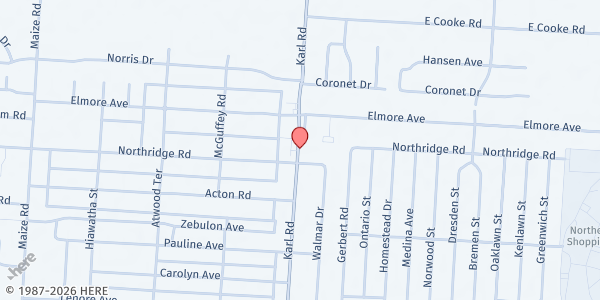Map showing Salvation Army Citadel Pantry at 3662 KARL RD, COLUMBUS, OH