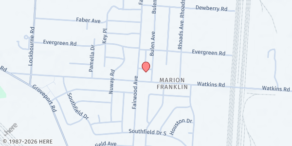 Map showing Southside Community Ministries Produce Market at 2935 Bulen Ave, Columbus, OH