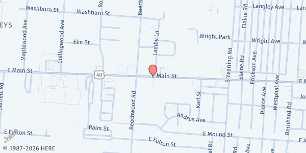 Map showing Victory Ministries Pantry at 3964 E Main St, Columbus, OH