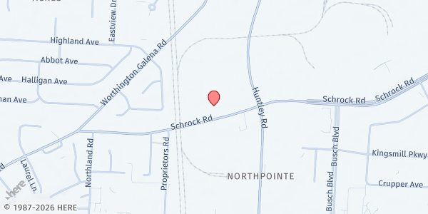 Map showing Worthington Resource Center Pantry at 500 Schrock Road, Columbus, OH