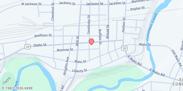 Map showing Grace Lutheran Church at , Conneaut, OH