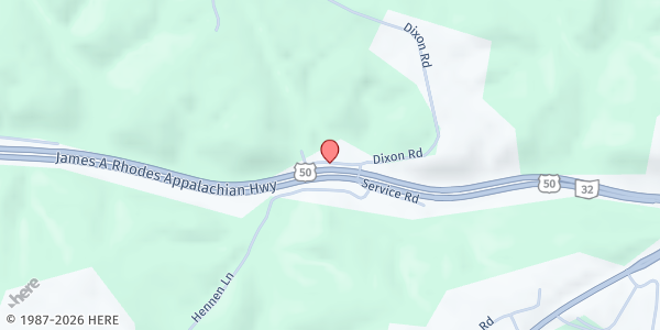 Map showing Friends and Neighbors at 24576 Parkersburg Rd, Coolville, OH