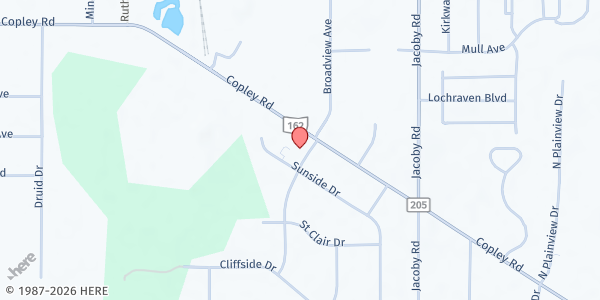 Map showing Crusades Baptist Church at 2982 Copley Rd, Copley, OH