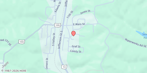Map showing SE Perry County Food Pantry at 115 Corning Street, Corning, OH