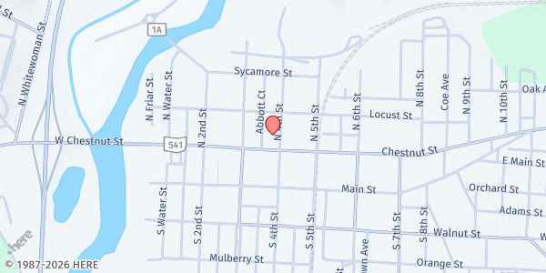 Map showing The Salvation Army - Coshocton at 219 North 4th Street, Coshocton, OH