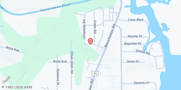 Map showing Pantry at 830 Rood Dr, Coventry Township, OH