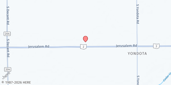 Map showing Jerusalem Township Food Pantry at 9501 Jerusalem Road, Curtice, OH