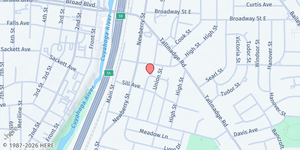 Map showing Healing Vine Ministries Pantry at 1752 Williams St, Cuyahoga Falls, OH