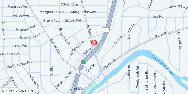 Map showing United Presbyterian Church Food Pantry at 2819 Hudson Dr, Cuyahoga Falls, OH