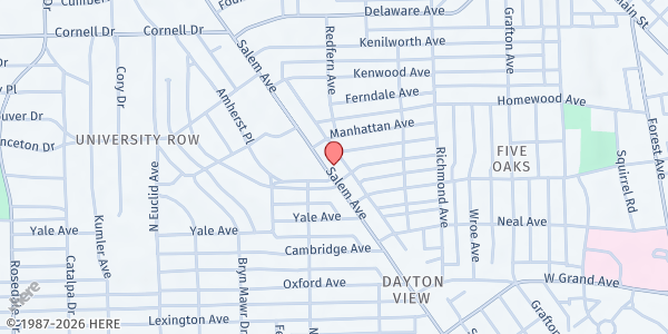 Map showing Abigail's Journey at 915 Salem Avenue, Dayton, OH