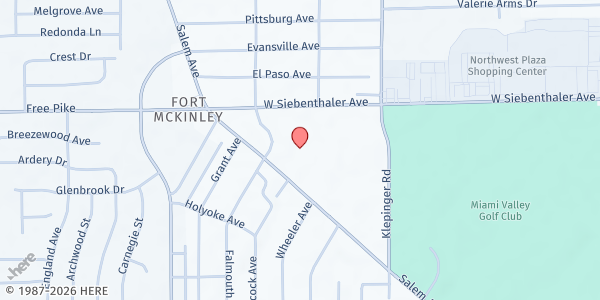 Map showing Bethesda Temple Food Pantry at 3701 Salem Avenue, Dayton, OH