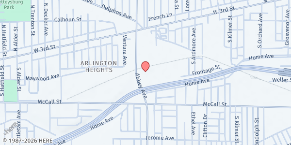 Map showing Dayton Metro Library – West Branch at 300 Abbey Ave., Dayton, OH