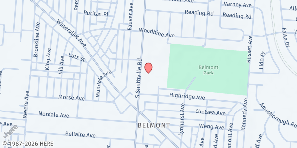 Map showing Immaculate Conception Food Pantry at 2300 S. Smithville Rd., Dayton, OH