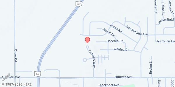 Map showing Lyons Place at 1300 Genesis Way, Dayton, OH