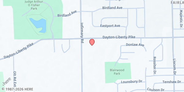 Map showing Mt Carmel Missionary Baptist Church at 5370 Dayton-Liberty Road, Dayton, OH