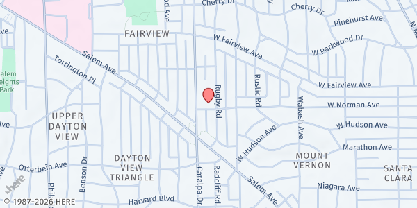 Map showing New Hope Lutheran Food Pantry at 2000 Catalpa Dr., Dayton, OH