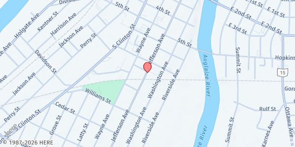 Map showing Catholic Food Pantry at 715 Jefferson Avenue, DEFIANCE, OH