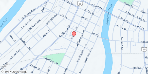 Map showing St. John's Lutheran - Defiance at 655 Wayne Avenue, DEFIANCE, OH