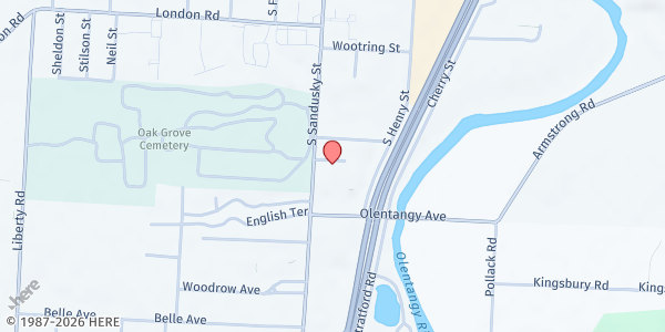 Map showing Delaware City Vineyard Pantry at 32 Troy Rd STE 3, Delaware, OH