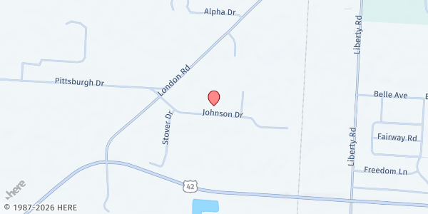 Map showing People In Need - Delaware Distribution Center at 138 JOHNSON DR, DELAWARE, OH