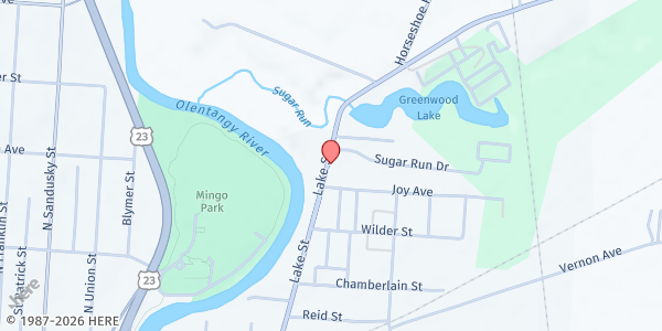 Map showing Salvation Army - Delaware Pantry at 340 Lake Street, Delaware, OH